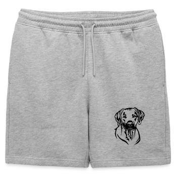 Tête rhodesienne Ridgeback - Short de survêtement homme premium - gris chiné - Devant - AI Model Male 178 light (178cm)