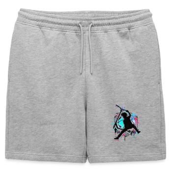 Stunt Scooter coloré - Scooter de cascade coloré - Short de survêtement homme premium - gris chiné - Devant - AI Model Male 178 light (178cm)