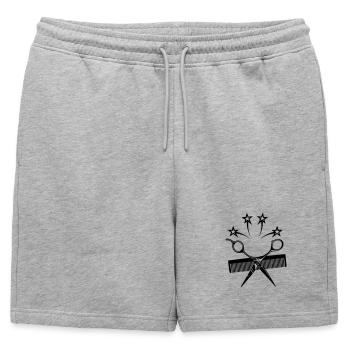 Star ciseaux peigne coiffeur - Short de survêtement homme premium - gris chiné - Devant - AI Model Male 178 light (178cm)