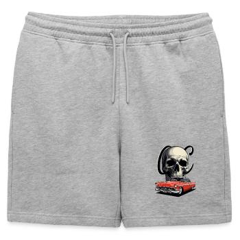 Voitures de collection 1950 - Short de survêtement homme premium - gris chiné - Devant - AI Model Male 178 light (178cm)