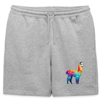 Alpaga - Short de survêtement homme premium - gris chiné - Devant - AI Model Male 178 light (178cm)