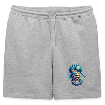 Hippocampe - Short de survêtement homme premium - gris chiné - Devant - AI Model Male 178 light (178cm)