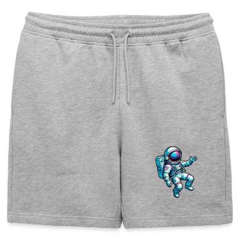Astronaute de dessin animé coloré - Short de survêtement homme premium - gris chiné - Devant - AI Model Male 178 light (178cm)