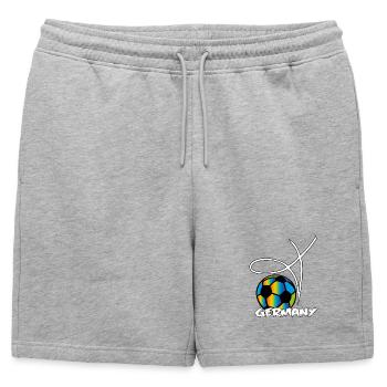 Football, Germany, Sport - Mens' Premium Organic Sweatshorts - heather grey - Front - AI Model Male 178 light (178cm)