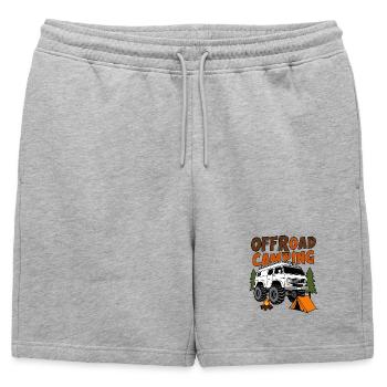 Camping tout-terrain - Short de survêtement homme premium - gris chiné - Devant - AI Model Male 178 light (178cm)