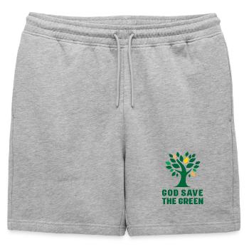 Jour de la Terre - God Save the Green - Short de survêtement homme premium - gris chiné - Devant - AI Model Male 178 light (178cm)