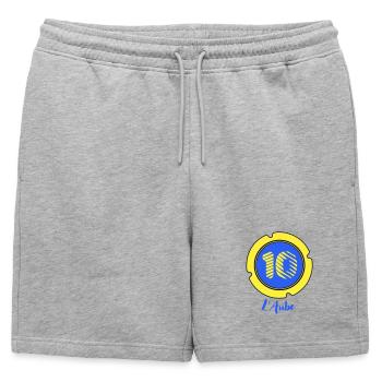 Logo département de l'Aube 10 - Short de survêtement homme premium - gris chiné - Devant - AI Model Male 178 light (178cm)