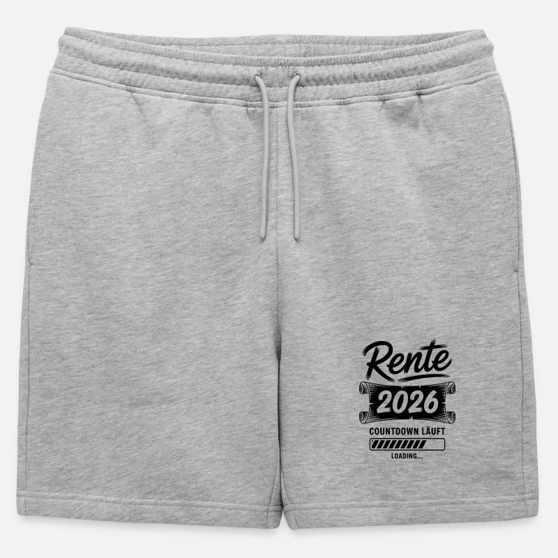 Rente Countdown Läuft - Männer Premium Organic Sweatshorts - Grau meliert
