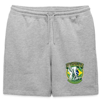 Jiu-Jitsu brésilien Arts martiaux - Short de survêtement homme premium - gris chiné - Devant - AI Model Male 178 light (178cm)