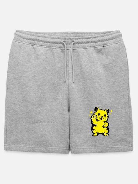 Hamster Cartoon - Mens' Premium Organic Sweatshorts - heather grey