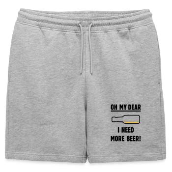 Oh ma chère – j’ai besoin de plus de bière ! (Bière / Mauvais 2C) - Short de survêtement homme premium - gris chiné - Devant - AI Model Male 178 light (178cm)
