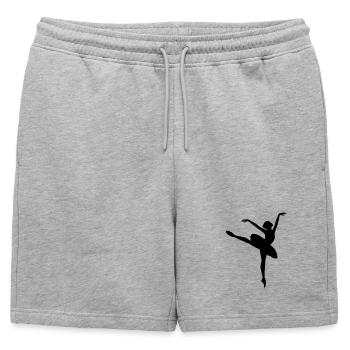 Ballet Dancer - Mens' Premium Organic Sweatshorts - heather grey - Front - AI Model Male 178 light (178cm)