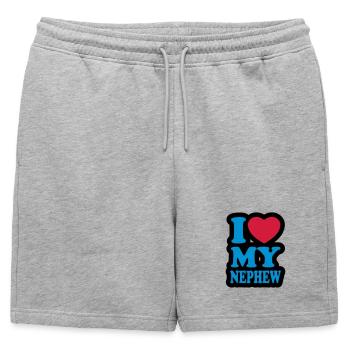 I love my nephew - J'aime mon neveu - Short de survêtement homme premium - gris chiné - Devant - AI Model Male 178 light (178cm)