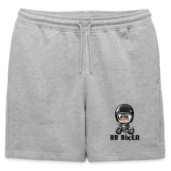 Baby biker, baby biker, baby biker - Mens' Premium Organic Sweatshorts - heather grey - Front - AI Model Male 178 light (178cm)