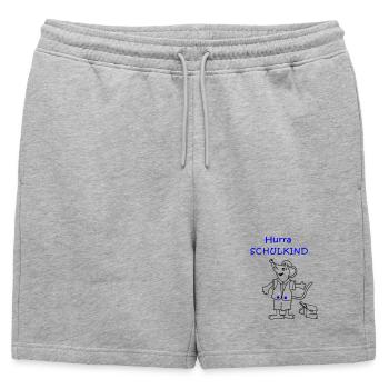 Hourra Inscription à l’école des écoliers - Short de survêtement homme premium - gris chiné - Devant - AI Model Male 178 light (178cm)