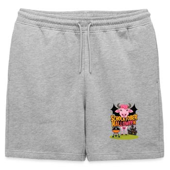 Vache chauve-souris - Short de survêtement homme premium - gris chiné - Devant - AI Model Male 178 light (178cm)