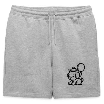 Chiot - Short de survêtement homme premium - gris chiné - Devant - AI Model Male 178 light (178cm)