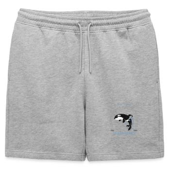 orque animal mammifère marin - épaulard - Short de survêtement homme premium - gris chiné - Devant - AI Model Male 178 light (178cm)