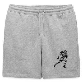 Joueur de football américain - Short de survêtement homme premium - gris chiné - Devant - AI Model Male 178 light (178cm)
