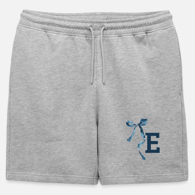 Monogramm und Geschenkidee - Männer Premium Organic Sweatshorts - Grau meliert