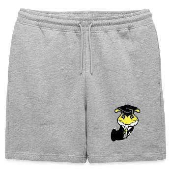 Trou Chenille Certificat de fin d'études secondaires Diplôme d'études secondaires obtenu - Short de survêtement homme premium - gris chiné - Devant - AI Model Male 178 light (178cm)
