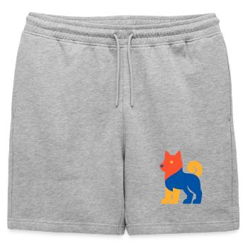 Chien Pop Art - Short de survêtement homme premium - gris chiné - Devant - AI Model Male 178 light (178cm)