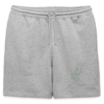 Cactus in sunlight - Mens' Premium Organic Sweatshorts - heather grey - Front - AI Model Male 178 light (178cm)