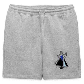 Parcours classique de régate de voilier Voilier Yacht - Short de survêtement homme premium - gris chiné - Devant - AI Model Male 178 light (178cm)