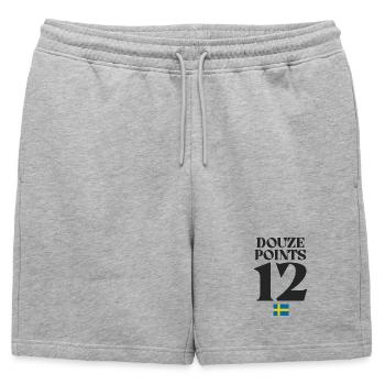 Douze points Suède Eurovision - Short de survêtement homme premium - gris chiné - Devant - AI Model Male 178 light (178cm)