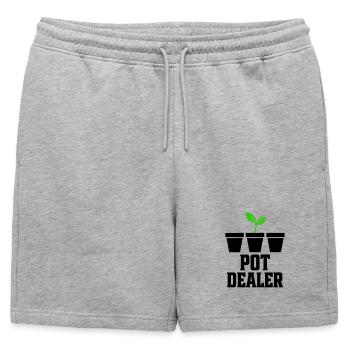 Dealer de Pots Jardinage Main Verte - Short de survêtement homme premium - gris chiné - Devant - AI Model Male 178 light (178cm)