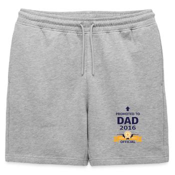 Promu papa en 2016 - Short de survêtement homme premium - gris chiné - Devant - AI Model Male 178 light (178cm)