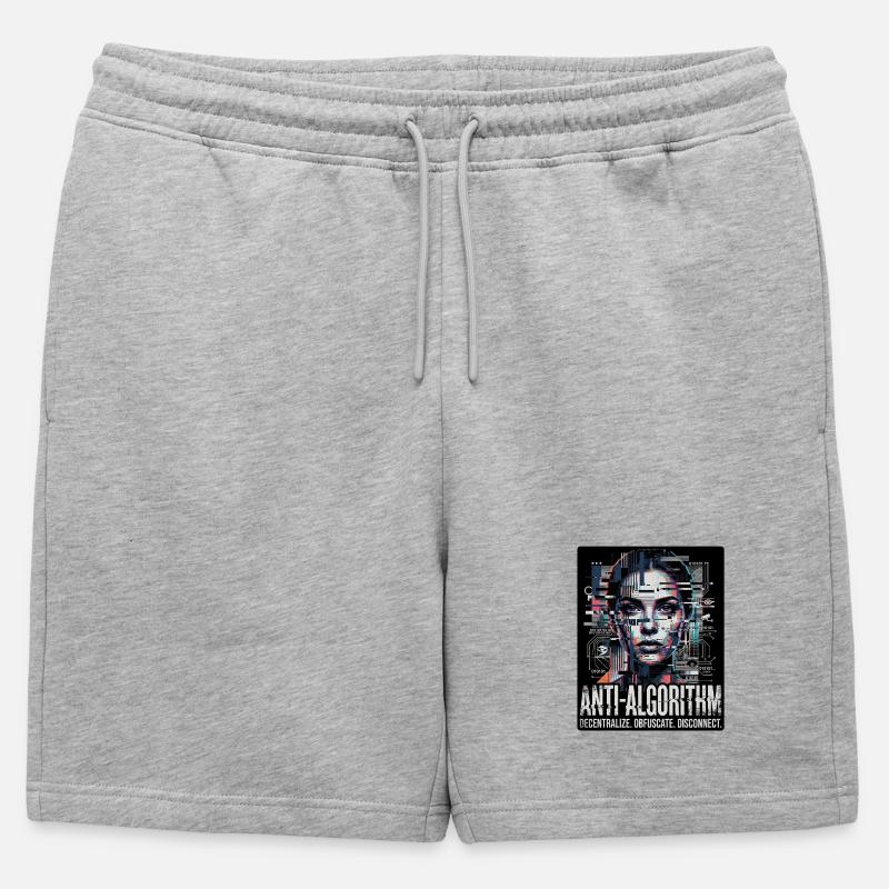 Anti Algorithm - Mens' Premium Organic Sweatshorts - heather grey