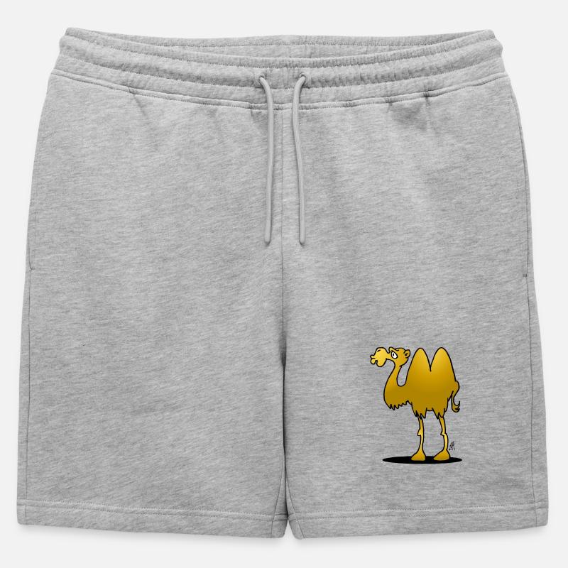 Kamel - Männer Premium Organic Sweatshorts - Grau meliert