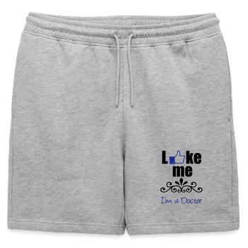 Like the Doctor - Mens' Premium Organic Sweatshorts - heather grey - Front - AI Model Male 178 light (178cm)
