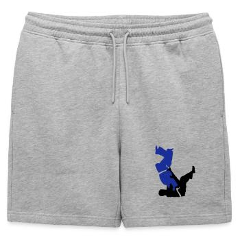 judo - Short de survêtement homme premium - gris chiné - Devant - AI Model Male 178 light (178cm)