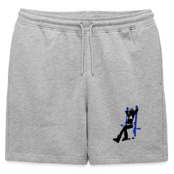 ski girl - Short de survêtement homme premium - gris chiné - Devant - AI Model Male 178 light (178cm)