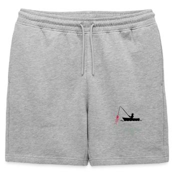 pêcheur - Short de survêtement homme premium - gris chiné - Devant - AI Model Male 178 light (178cm)