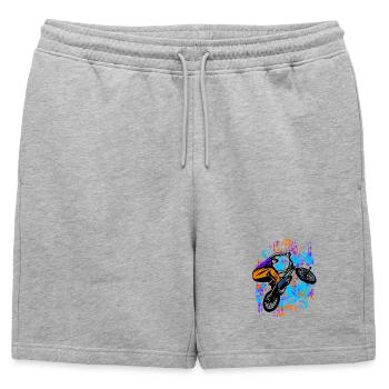 Vélo BMX | Vélo BMX | Cool BMX | Idée cadeau - Short de survêtement homme premium - gris chiné - Devant - AI Model Male 178 light (178cm)