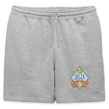 Ibiza Island Getaway Retro Design - Mens' Premium Organic Sweatshorts - heather grey - Front - AI Model Male 178 light (178cm)