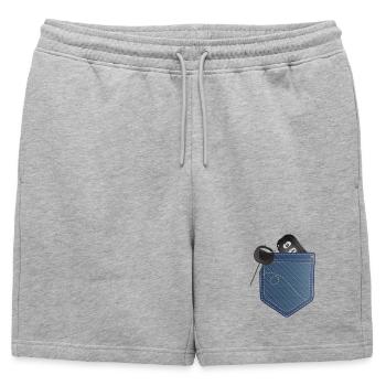 Car key with remote control in your pocket - Mens' Premium Organic Sweatshorts - heather grey - Front - AI Model Male 178 light (178cm)