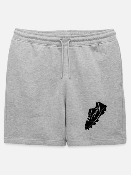 Fußballschuh transparente Schattenfigur - Männer Premium Organic Sweatshorts - Grau meliert