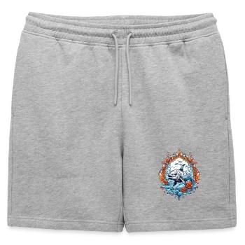 Créatures Marines, Poissons - Short de survêtement homme premium - gris chiné - Devant - AI Model Male 178 light (178cm)