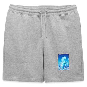 Dragon Water Dragon Fimaro Sonja Ariel von Staden - Mens' Premium Organic Sweatshorts - heather grey - Front - AI Model Male 178 light (178cm)