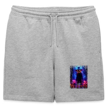 Halloween!! - Short de survêtement homme premium - gris chiné - Devant - AI Model Male 178 light (178cm)