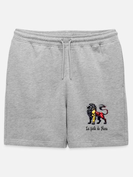 Mons lion flag design - Mens' Premium Organic Sweatshorts - heather grey