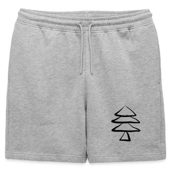 arbre de Noël arbre de Noël arbre de Noël - Short de survêtement homme premium - gris chiné - Devant - AI Model Male 178 light (178cm)