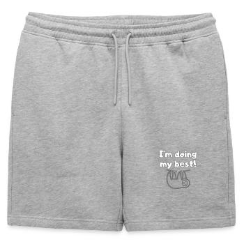Je fais mon meilleur t-shirt - Déclaration anti-burnout - Short de survêtement homme premium - gris chiné - Devant - AI Model Male 178 light (178cm)
