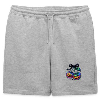 Citrouilles cerise iridescentes, Citrouilles d’Halloween - Short de survêtement homme premium - gris chiné - Devant - AI Model Male 178 light (178cm)