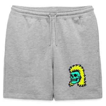 Crâne de mulet - Short de survêtement homme premium - gris chiné - Devant - AI Model Male 178 light (178cm)