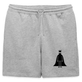 Symbole du roi - Short de survêtement homme premium - gris chiné - Devant - AI Model Male 178 light (178cm)